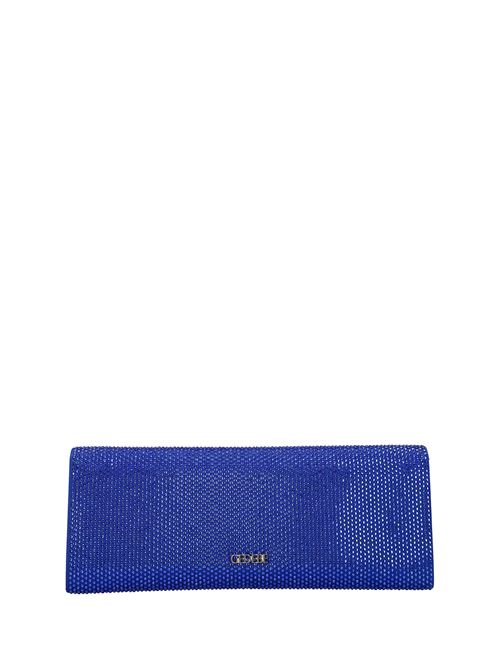 Borsa in raso e strass GEDEBE | ENVELOPE SATIN CRYSTALBLU